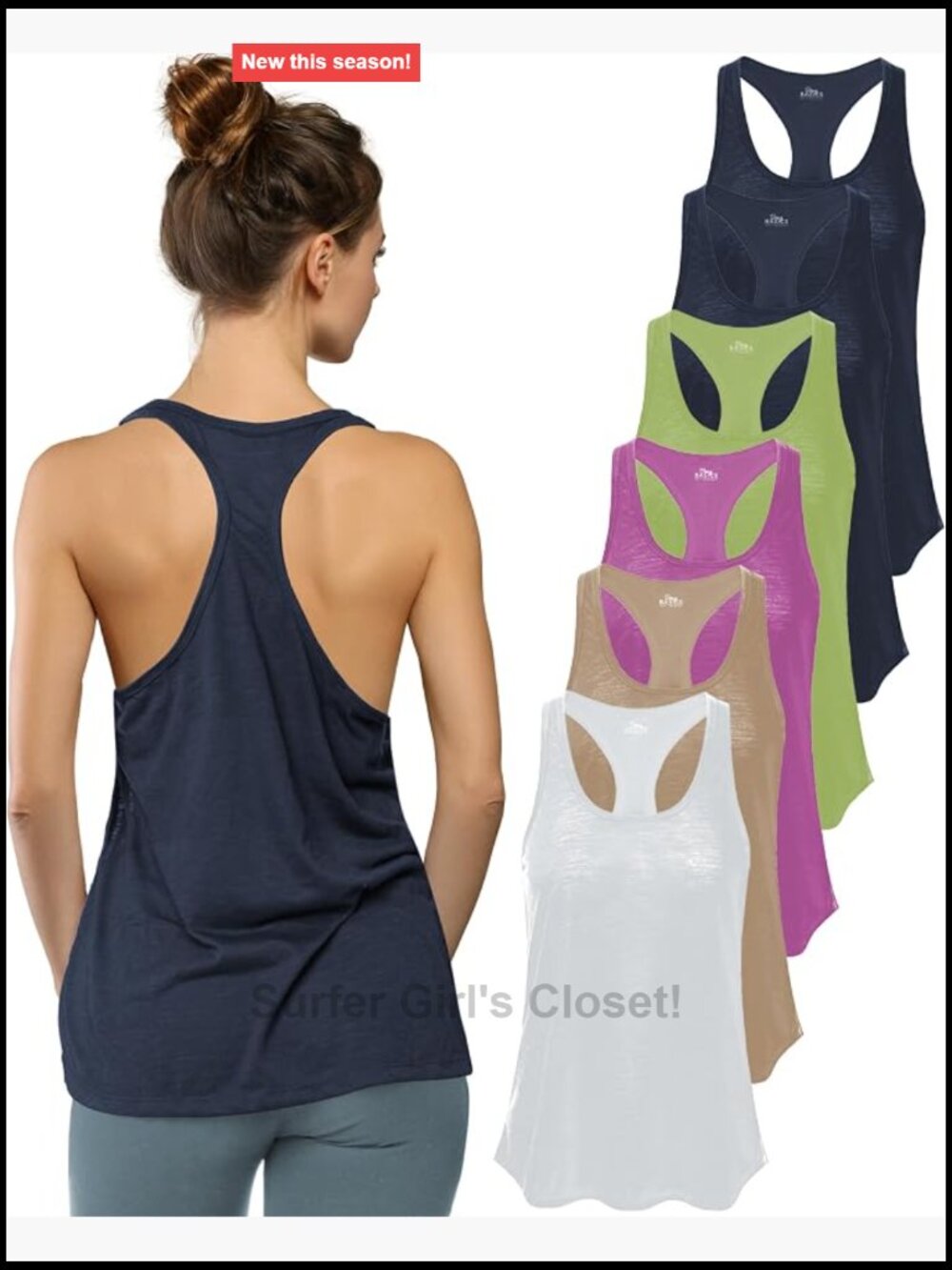 Flowy Racerback Tank Tops Multipack - Lightweight Slub Activewear for Workout